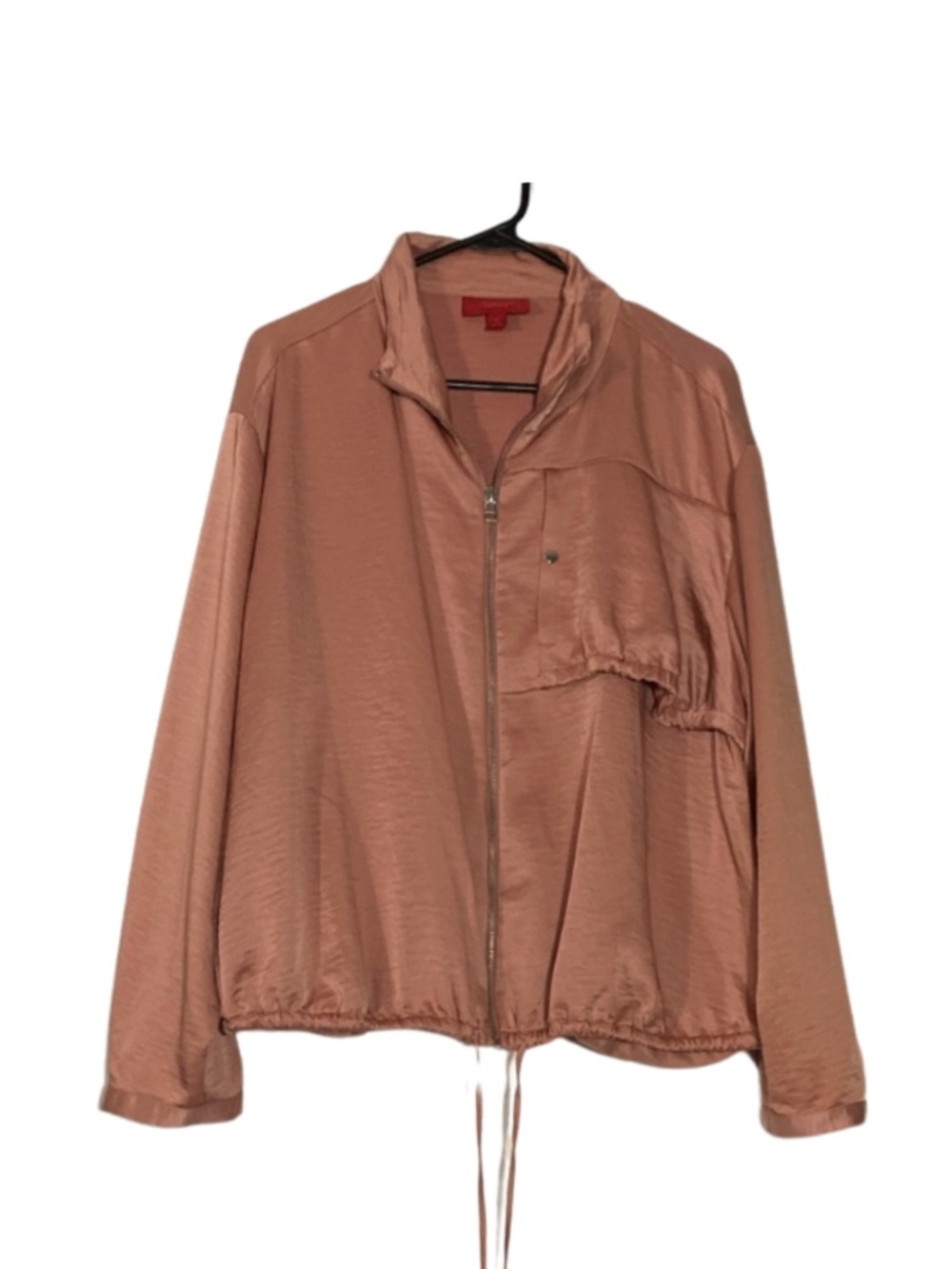 Jennifer Lopez Lightweight Dusty Rose Zip-Up Bomber Jacket XL Streetwear Y2K